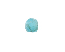 African Recycled Glass Turquoise Green Tumbled Round 8-10mm