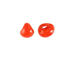 Unicorne Beads Glass Orange Gerbera Teardrop 9-10mm