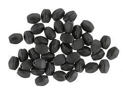 Czech Glass Matte Jet Pinch Bead 5x4mm