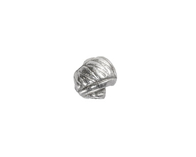 Mykonos Antique Silver (plated) Patterned Turbo Shell 10mm