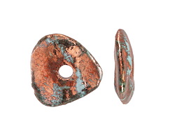 Mykonos Ceramic Iridescent Copper Patina Washer 19-20mm
