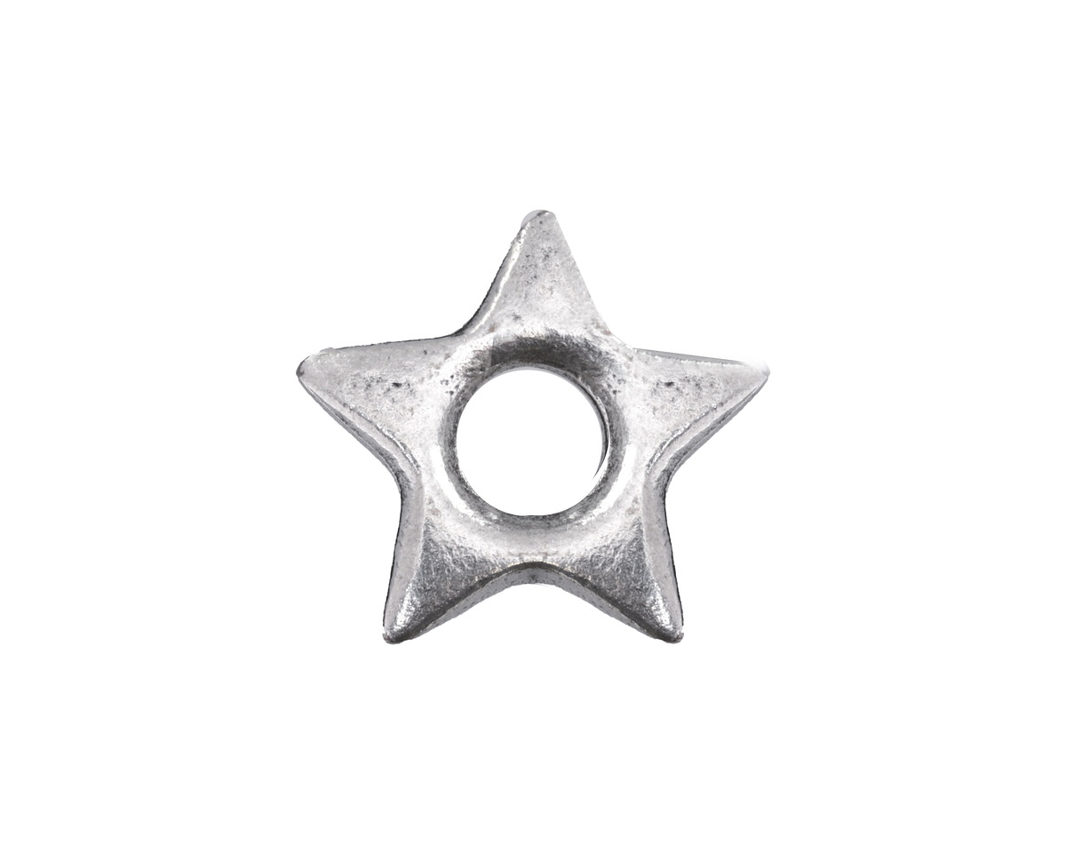 Mykonos Antique Silver (plated) Star Donut 20mm