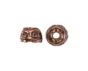 Mykonos Antique Copper (plated) Swirly Bead Cap 11mm