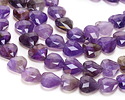 Amethyst Microfaceted Heart 13-14mm
