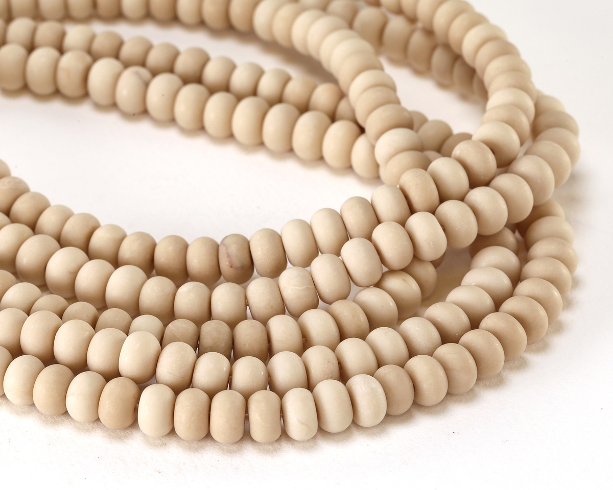 River Stone (Matte) Rondelle 5x8mm