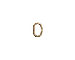Nunn Design Antique Gold (plated) Textured Oval Jump Ring 9x6mm, 17 gauge