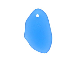 Pacific Blue Beach-Style Glass Freeform Drop 16-23x25-30mm