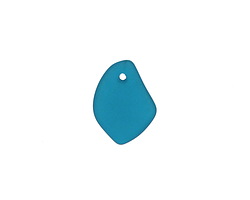 Peacock Blue Beach-Style Glass Small Freeform Drop 6-12x11-15mm