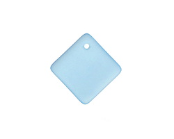 Turquoise Bay Beach-Style Glass Curved Diamond Square Pendant 18mm
