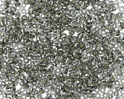 Smoke (with Silver Lining) Round 11/0 Seed Bead