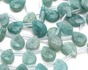 Brazil Amazonite Faceted Flat Teardrop 10x14mm