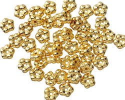 Czech Glass Gold Bali Style Daisy Spacer 2x5mm