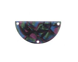 Zola Elements Moondance Acetate Half Circle Y-Connector 30x15mm