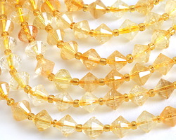 Citrine Faceted Bicone 8mm