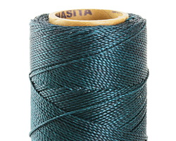 Linhasita Peacock Green (386) Waxed Polyester Cord PE-4 1mm