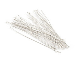 Silver (plated) Headpin 2", 26 gauge (200 pieces)