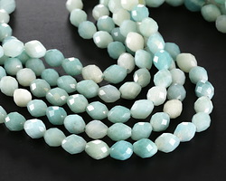 Amazonite Faceted Rice 7-8x6mm