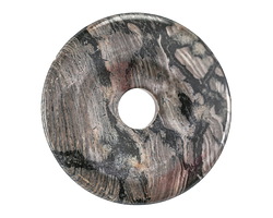 Black Silver Leaf Donut 40mm