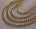 Antique Gold Finish Large Curb Chain