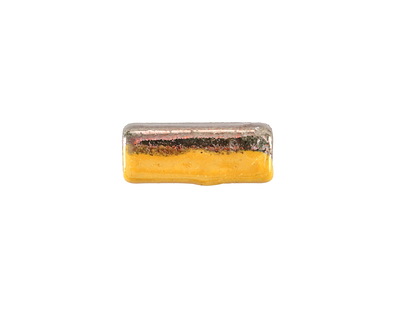 Mykonos Ceramic Raku Metallic Harvest Long Square Tube 17x6mm