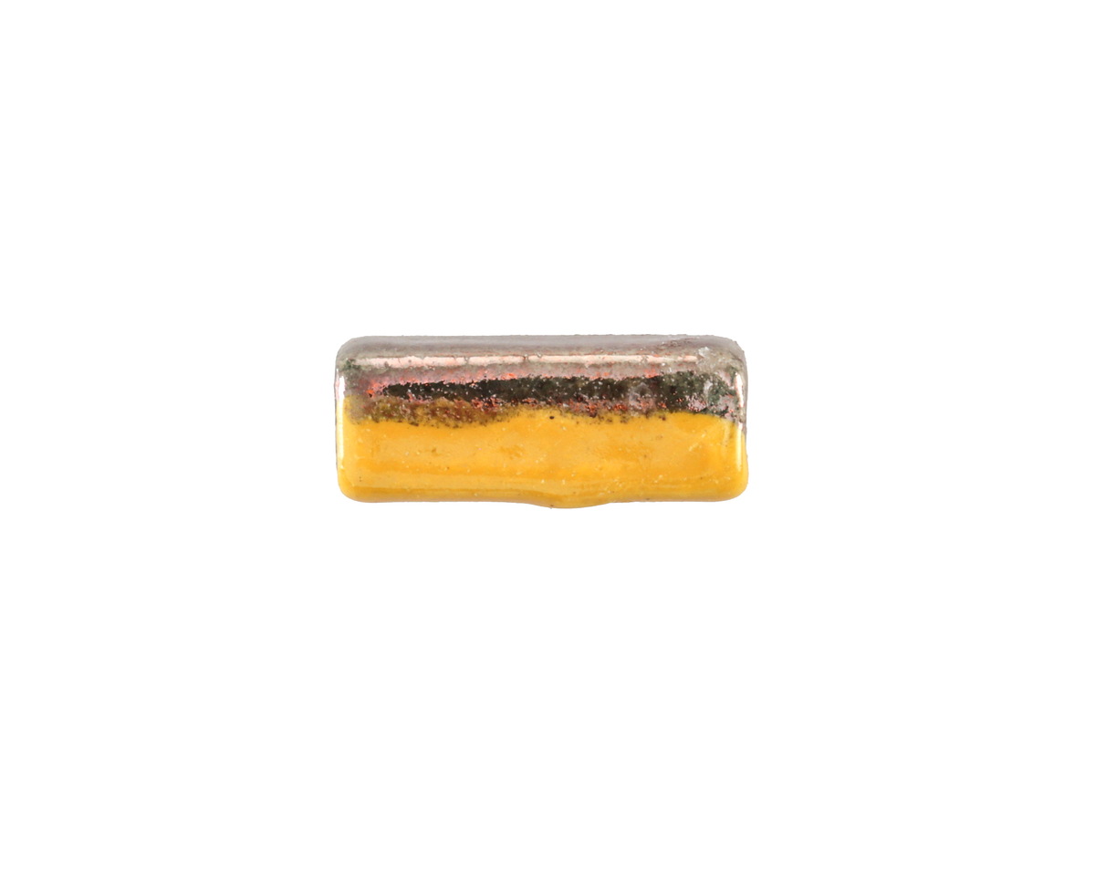 Mykonos Ceramic Raku Metallic Harvest Long Square Tube 17x6mm