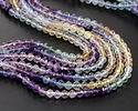 Rainbow Fluorite (AA) Ombré Microfaceted Round 4mm