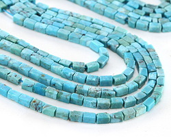 Hubei Turquoise (AAA, Blue Green w/ Matrix) Brick 4x2mm