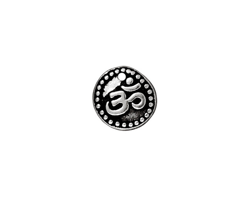 TierraCast Antique Silver (plated) Ohm Charm 11mm