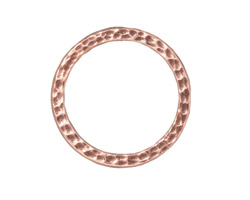 TierraCast Antique Copper (plated) 1" Hammertone Ring 25mm