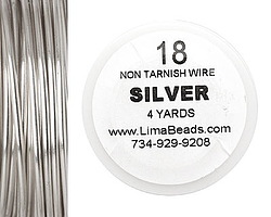 Parawire Non-Tarnish Silver 18 gauge, 4 yards