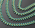 Zola Elements Turquoise Chevron Brass Chain