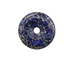Cobalt Impression Jasper Donut 30mm