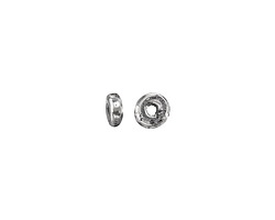 Mykonos Metalized Ceramic Antique Silver Disc Spacer 2.5x6mm