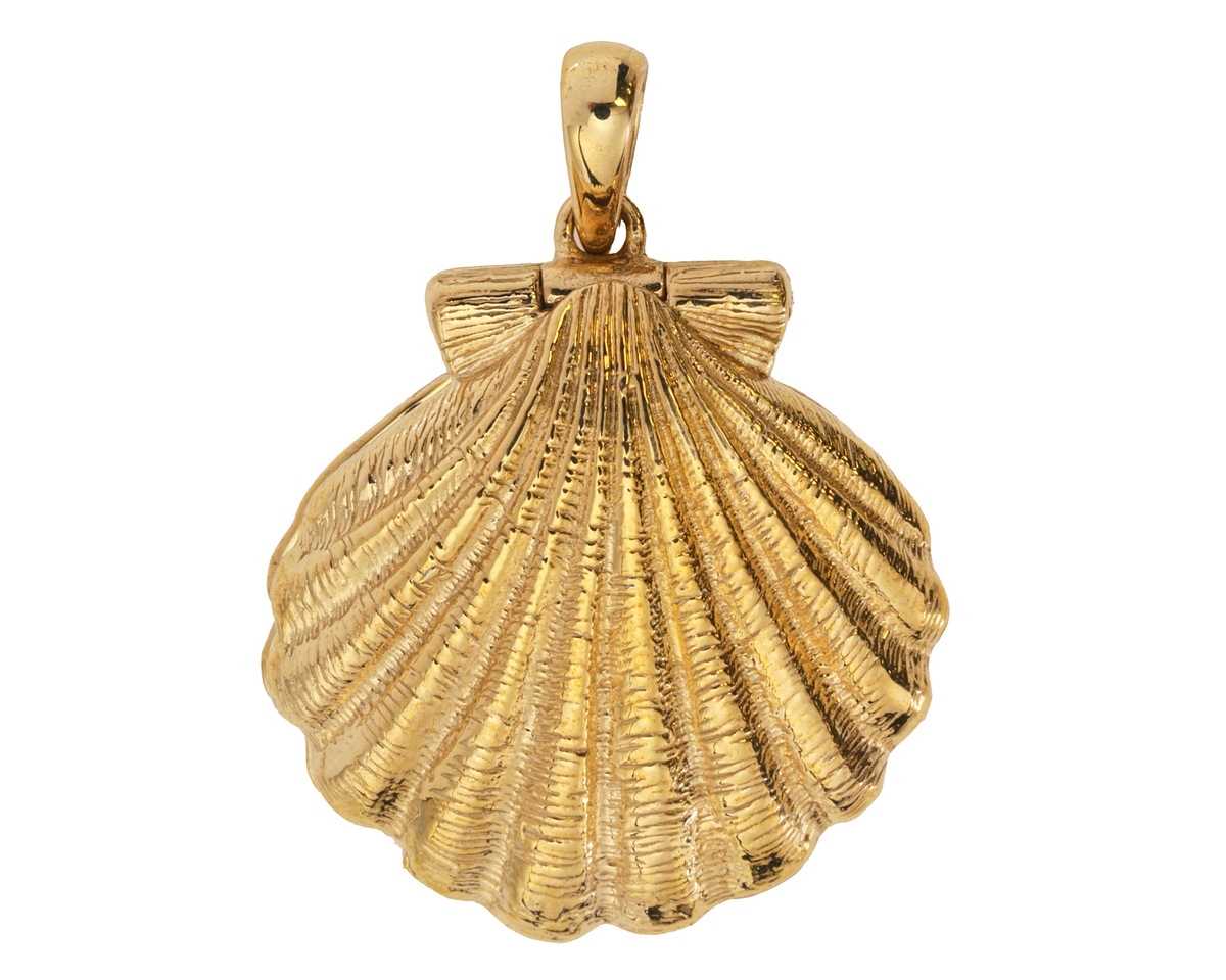 Nina Designs Bronze Scallop Shell Locket 25x34mm