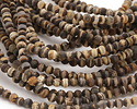 Tibetan (Dzi) Agate Matte Dark Banded Round 4mm