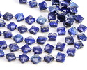 Lapis Faceted Quatrefoil 10mm