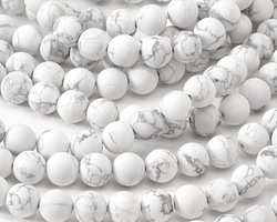 White Howlite (matte) Round 10mm