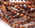 Tibetan (Dzi) Agate Molten Pattern Round 8mm