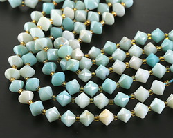 Amazonite Faceted Bicone 8mm