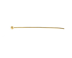 Gold (plated) Ball Head Pin 1.5", 24 gauge (200 pieces)