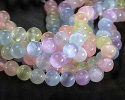 Rainbow Pastel Mix Selenite Round 8mm