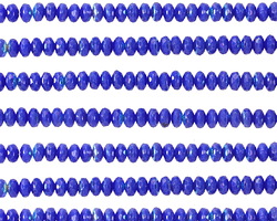 Czech Glass Cobalt AB Fire Polished Rondelle 2x3mm