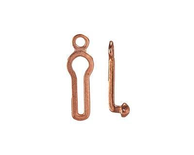 Mykonos Copper (plated) Key Hole Clasp Set 8x22mm