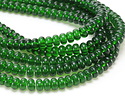 Emerald Glass Rondelle 5x8mm