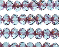 Czech Glass Bronzed Wisteria Fire Polished Rondelle 6x9mm