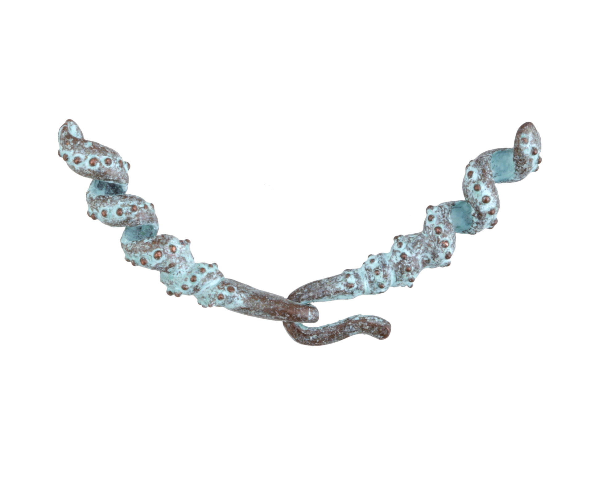 Mykonos Copper (plated) Patina Glue In 3mm Twisted Cord End Closure 60x10mm