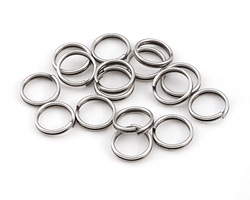Antique Silver (plated) Split Jump Ring 8mm, 21 gauge