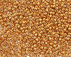 TOHO PermaFinish Galvanized Old Gold Round 11/0 Seed Bead