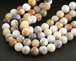 Natural Dendritic African Opal Round 10mm