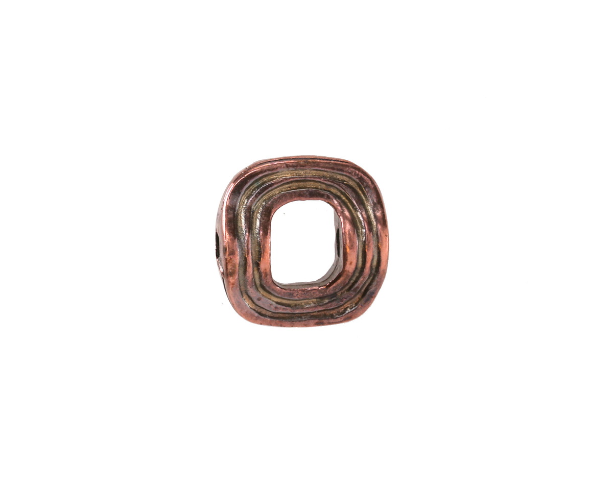 Mykonos Antique Copper (plated) Ribbed Openwork Square Frame 13mm